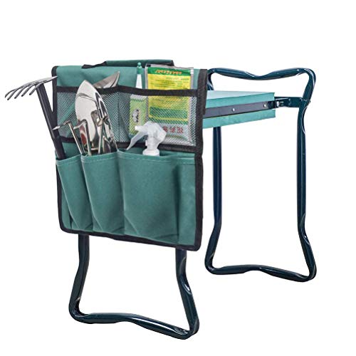Akemaio Jardin Kneeler Siège Sac à Outils Pliable Jardin Tabourets Banc d'outils avec Sac de...