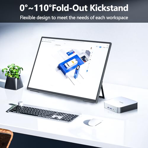 Virzen 4K Large Portable Monitor 24” UHD 3840 * 2160 120% sRGB IPS Dual Speaker USB-C HDMI Extend Second Screen Display VESA Kickstand for Mac External PC Laptop Phone PS4/PS5 by Virzen - Image 5