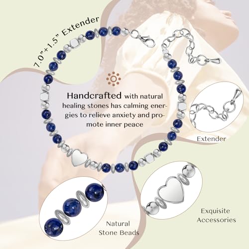 Inspirational Bracelet Gifts for Niece, Healing Natural Stone Bracelets by ZOKCC - Used condition - Image 3