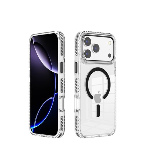 TPU �X�g���C�v�{�[�_�[�J�o�[ �}�O�l�b�g�� ���C�����X�[�d �N���A �d�b�P�[�X iPhone 17 16 15 14 13 12 Pro Max 17 Air 16 15 14 Plus �����h�~ �ی�P�[�X �u���b�N iPhone 17Air�p