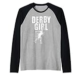 retro roller derby girl skate roller girl maglia con maniche raglan