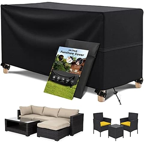 MUPAS Abdeckung für Gartenmöbel Winterfest Wasserdicht 420D Oxford Gewebe Eingebauter Wasserdichter Streifen Abdeckplane Gartenmöbel Cover