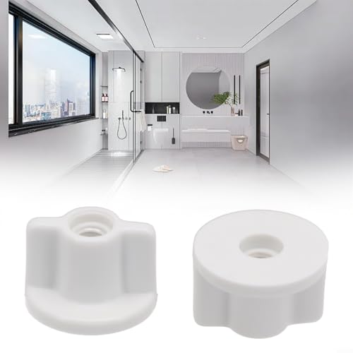 Zuverlässige 6 mm Schraubenmutter für WC-Deckel, WC-Sitz-Rückmutter Ersatzteil, WC-Sitz Unterseite Ersatz Toil, 2 Stück, Weiß