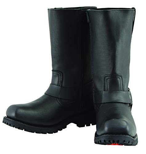 Milwaukee Leather Boots MBM131 Men's 11in Classic Square Toe Black Harness Boot3