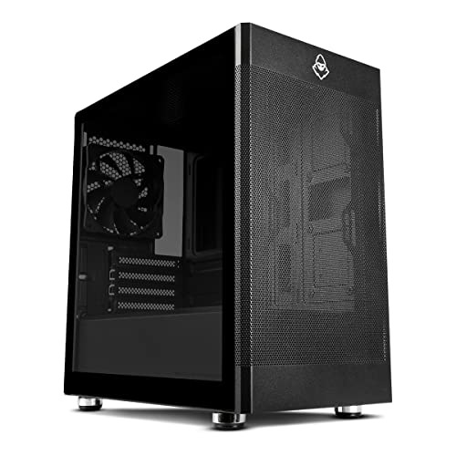 GABINETE GAMER MANCER GOBLIN, LATERAL DE VIDRO, COM 1 FAN, PRETO, MCR-GBN-BK01