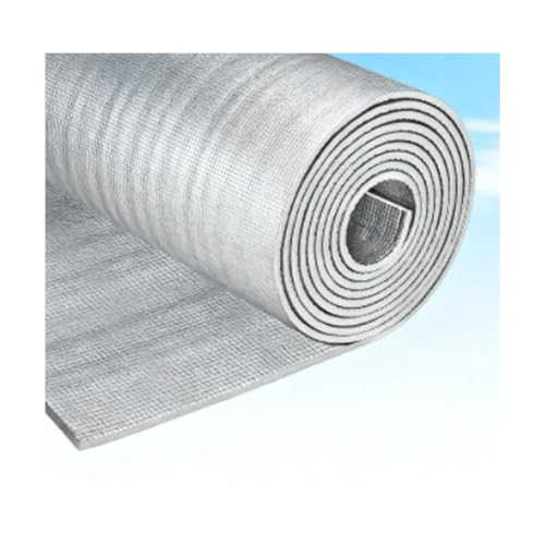 Rollo de aislamiento reflectante de radiador, barrera radiante reflectante de calor de doble capa, fácil de cortar e instalar, incluye almohadillas adhesivas, 600 cm x 1,5 cm para eficiencia
