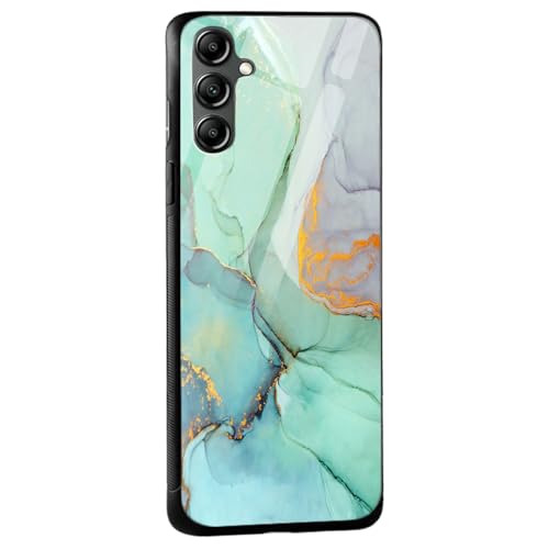 Image of COLORflow Back Cover Compatible with Samsung Galaxy A14 5G / 4G | Green Marble | Shockproof TPU Bumper Cover with Camera Protection Back Cover Compatible with Samsung Galaxy A14 5G / 4G