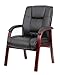 Boss Office Products Mid Back Wood Finished Guest Chair, Mahogany (B8999-M)