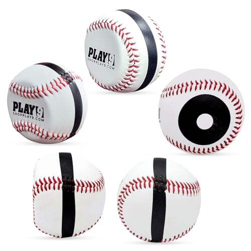 SHOP PLAY 9 Leather Baseball Spinners, Baseball Throwing Spin Trainers (Spin Trainer Full Set)