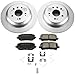 PowerStop Rear Brake Kit For Honda Passport 2019-25 |Pilot 2016-22 |Ridgeline 2017-25 - Fully-Coated Disc Rotors with Z17 Ceramic Brake Pads Replacement, CRK7727