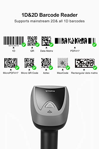 Douchette pouvant lire sur écran Inateck scanner de codes-barres 2D sans fil Bluetooth - 2