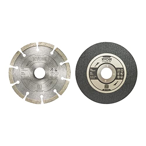 Kit 6 disques 115mm RYOBI RAK6AGD115 pour meuleuse d'angle