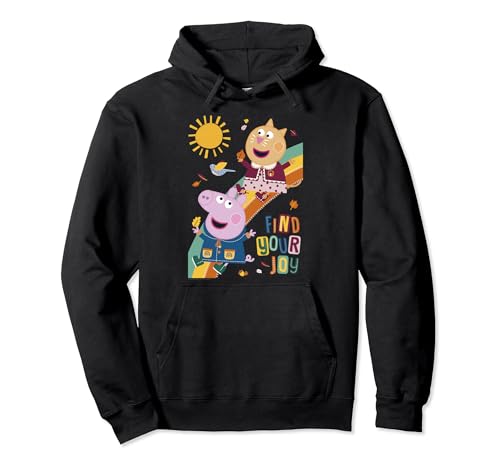 Sweat Peppa Pig à capuche enfant pull arc-en-ciel rose et confortable