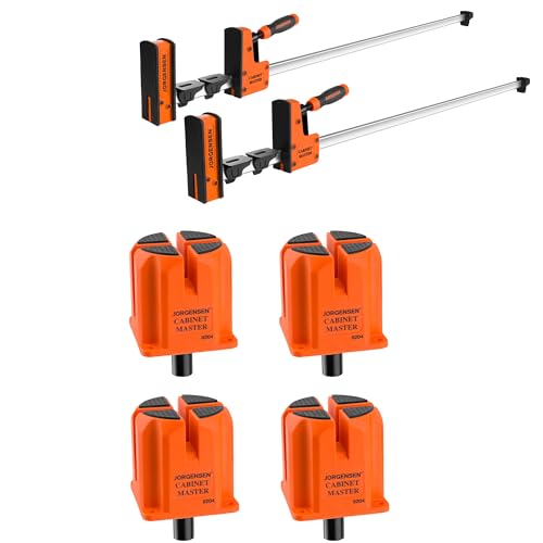 Jorgensen 36" Parallel Bar Clamps 2-Pack with Support Blocks