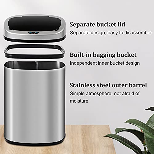 Caneca de Basura Automática Sensor Táctil Acero 50L miniatura 5
