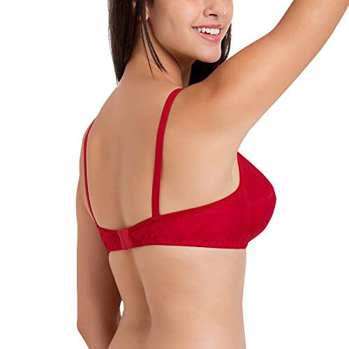 Image of SOUMINIE Women's Pure Cotton Non-Padded Full Coverage Flexi-Fit Everyday Bra | Women's /Ladies /Girls | Best Comfort Bra | Regular Use Bra | Shaper Bra | Comfortable Bra