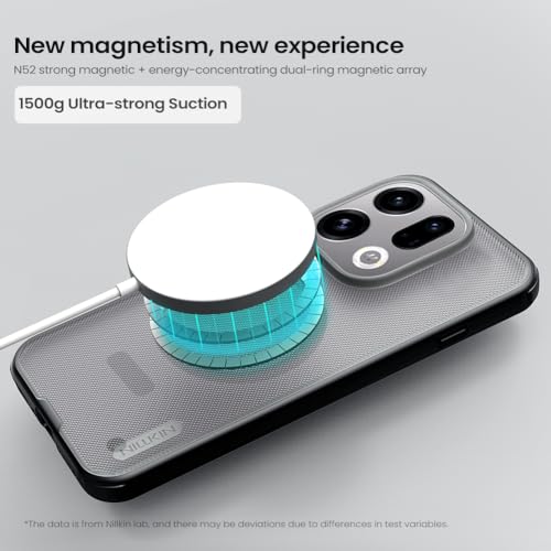 Image of PRITO Nilkin Slim Magnetic Matte Series case for Oppo Find X9 (X9), MagSafe Magnetic, Shockproof and Scratch-Resistant, Lightweight Case (Transparent Black, Find X9)