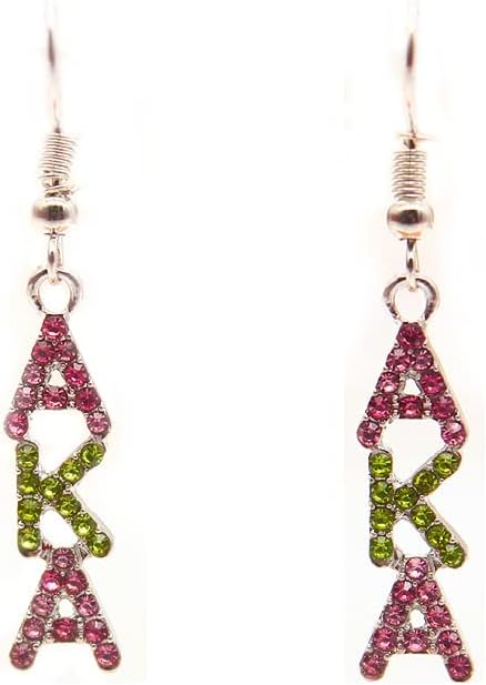 Akash AKA Earrings for Women Girls Sorority Gift Jewerly Dangling Earrings with Pink Gift Box One Size