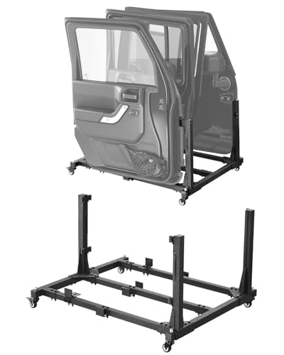 Compatibilità: questa soluzione di stoccaggio verticale è progettata specificamente per riporre le portiere delle Jeep Wrangler JK, JKU, JL e Gladiator (2007-2024). Risparmia spazio e mantiene le portiere della tua auto pulite e organizzate