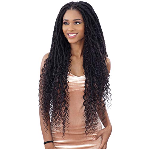 MERMAID LOC (1B Off Black) - Freetress Equal Synthetic Hand-Tied Lace Part Braid Wig