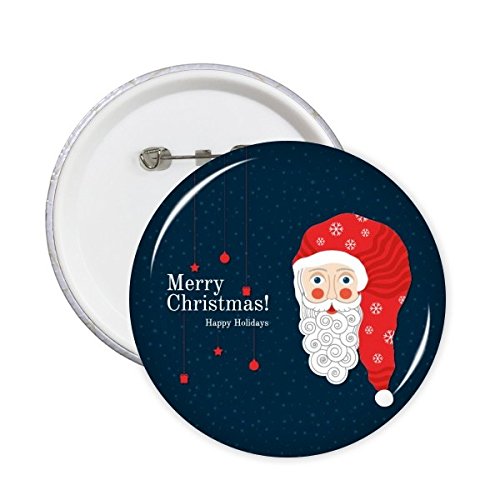 Badge Père Noël lot de 5 boutons ronds parfaits pour petits cadeaux d'invités et calendrier