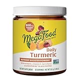 MegaFood - Daily Turmeric Booster Powder, Promotes Healthy Stress and Inflammatory Response with Tart Cherry and Holy Basil Leaf, Vegan, Gluten-Free, Non-GMO, 30 Servings (2.08 oz)