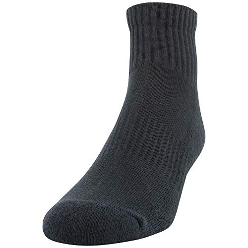 Gildan Men's Active Cotton Ankle Socks, 10-Pairs, Black, Shoe Size: 6-12 by Gildan - Image 4