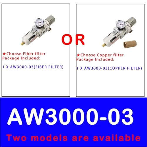Regulador AW3000-03 de presión de aire y filtro separador para compresor neumático G3/8 3
