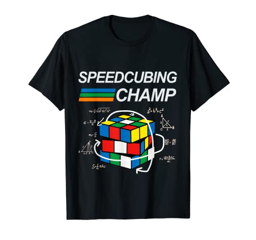 Speedcubing Champ Competitivo Puzzle Divertente Speedcubing Maglietta