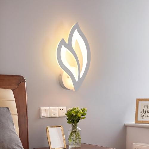 SENQIU Applique da Parete Interno, 13W 1500LM 3000K Luce Bianco Calda Lampada da Parete a LED a Forma di Fiore in Acrilico, Lampada a Muro Moderna per Corridoio, Camera da Letto, Soggiorno