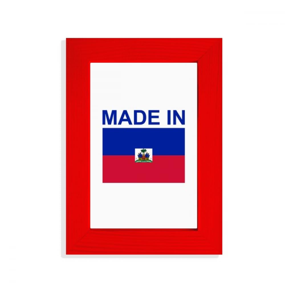 Cadre photo Haïti Country Love Rouge décoratif pour cadre mural salon et chambre