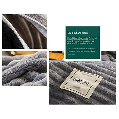 Ensemble de draps de lit tfbhl avec couverture de couette en velours - 5