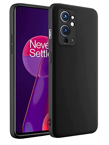 Image of SPAZY CASE Compatible with OnePlus 9RT 5G Back Cover | Liquid Silicone Gel Rubber Bumper Case with Soft Silicone + Smooth Surface Ultra Slim Protective Cover for OnePlus 9RT 5G - Black