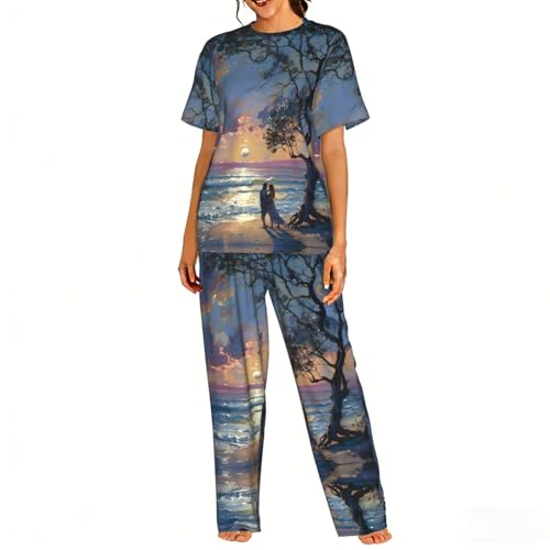 Ensemble de pyjama doux romantique femme homewear nuit vêtement de nuit confortable