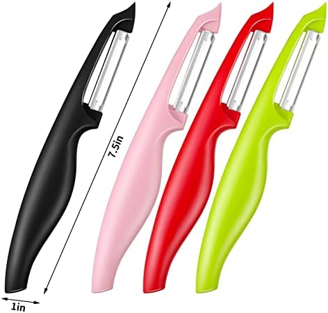 Cerolopy 4Pcs Potato Peelers Swivel Peeler Stainless Steel Vegetable Peeler Fruit Peelers Speed Peeler Apple Peeler for Kitchen Home School Office