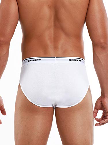 Papi Men's Cotton Low Rise Brief Pack Of 3 Underwear, White, Medium #TOP3