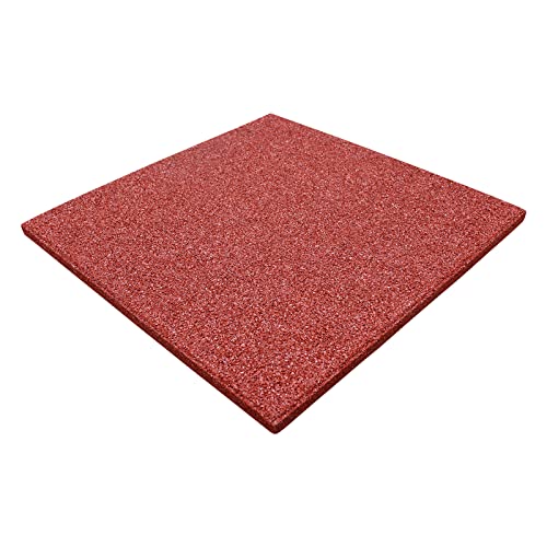 Fallschutzmatten Rot 50x50x4cm Gummimatten Spielplatzmatte Schaukel Rutsche...
