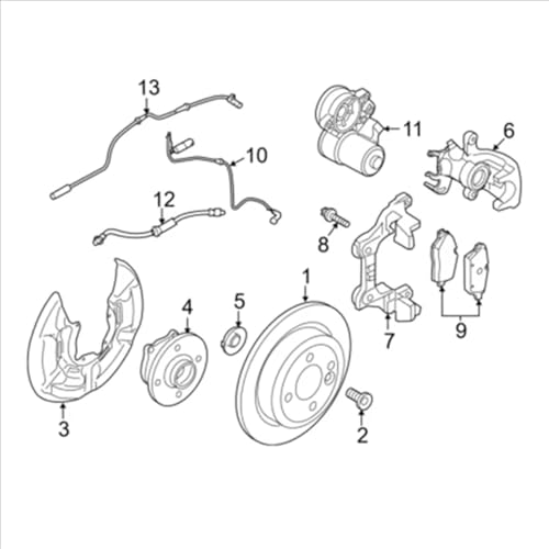 Actuador de freno de mano trasero izquierdo para BMW X1 F49 y X2 F39 OEM 34216860008 4