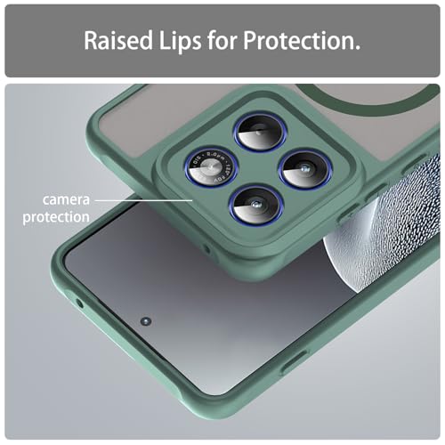 Image of Compatible with Motorola Moto X70 Air Case Cover,Compatible with MagSafe,Anti-Fall,Compatible with Motorola Edge 70 5G XT2601-2 XT2603-2 Cell Protective Phone Case Green