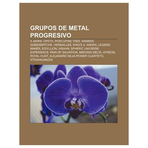 Grupos de metal progresivo: X Japan, Opeth, Porcupine Tree, Kraken, Queensrÿche, Versailles, King's X, Angra, Legend Maker, Eidyllion, Ihsahn, Spheric ... Royal Hunt, Alejandro Silva Power Cuarteto