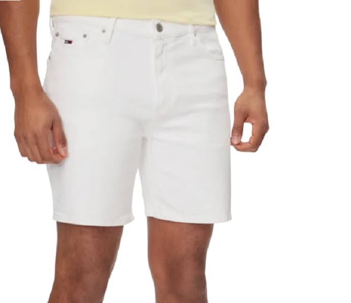 Tommy Hilfiger Tommy Jeans – Bermuda para hombre Dad, Color blanco., 32