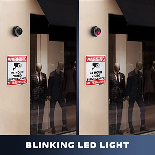 Fake Camera Security Outdoor With 4 Smile Your On Camera Signs Realistic Fake House Camera + Bonus Warning Signs | Dummy Security Camera For Indoor/Outdoor Use For Homes & Businesses | Fake Outdoor Camera #TOP2