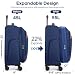UKEIN Softside Expandable Carry On Luggage 22x14x9 Airline Approved, 20 Inch Suitcase with Wheels & TSA Lock, Travel Suitcase with 4-Piece Packing Bags for Women Men