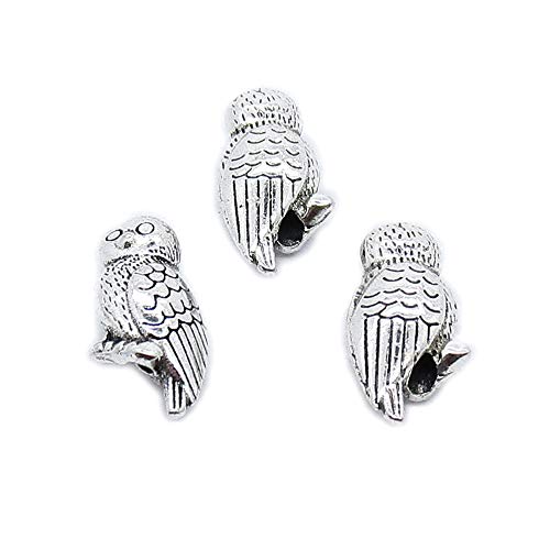 610 Pieces Antique Silver Plated Jewelry Charms GY04879 Owl Beads