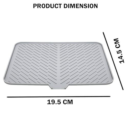 Image of Signamio Silicone Dish Drying Mat - Large Drying Mat for Kitchen Utensils, Dry Mat for Wet Utensils on Kitchen Slab, Non-Slip and Heat Resistant, Easy to Clean, Durable Kitchen Accessory