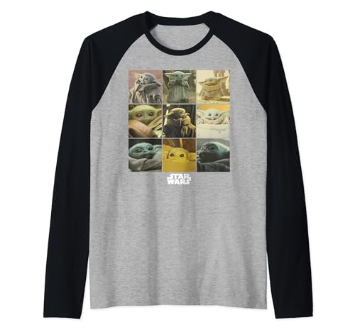 Haut de baseball Star Wars The Child avec manches raglan contrastées