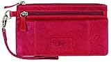 Mancini Ladies' Wristlet RFID Clutch Wallet Red