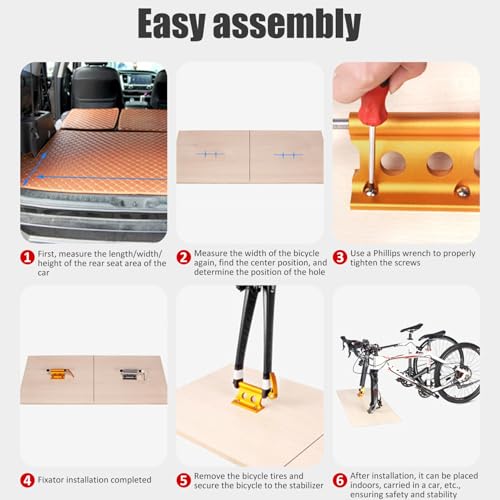 Soporte de horquilla para bicicleta ideal para almacenamiento en el garaje o viajes en coche SUV 2