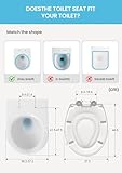 YEAUPE PRO Family Toilet Seat Soft Close with Quick Release Function, Universal White Oval Plastic Toulet Seat with Built in Child Seat, Potty Training Removable for Toddlers,Easy Cleaning,45 x 37CM - Image 7
