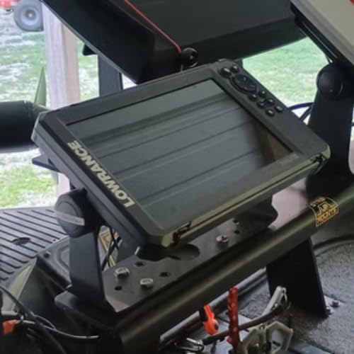 Fish Finder Mount Dual in-Line Mount - Expandable Horizontal Add-On for Dual Plate Mount - Supports Third Graph up to 12" - Heavy-Duty Aluminum Marine Electronics Mount